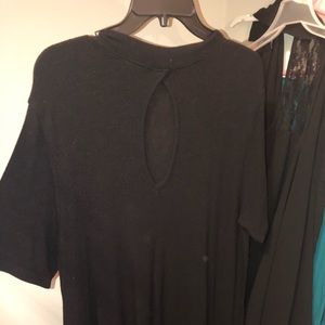 Mock Neck Dress w/back cut out